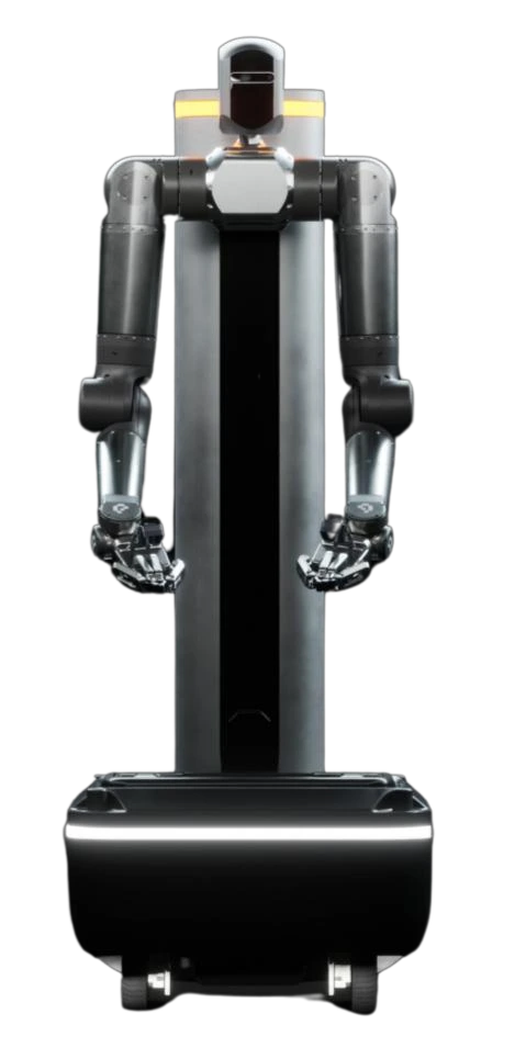 PR-OMNI, a two-armed robot on a mobile base